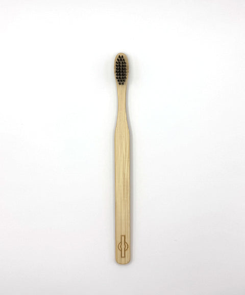 Natural Bamboo toothbrush with black bristle