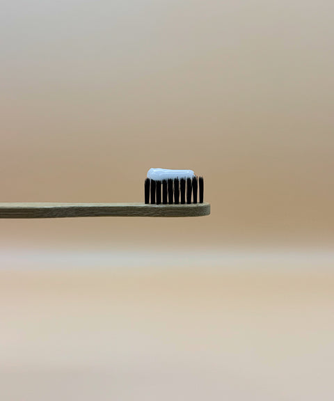 Natural Bamboo toothbrush with black bristle, made in Bali